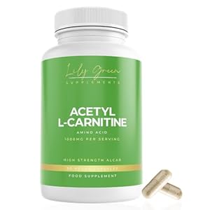 Lily Green Acetyl l Carnitine Capsules | 1000mg Per Serving Acetyl-l-Carnitine Nutritional Supplements | High Strength ALCAR | Non-GMO & No Artificial Fillers | 90 Vegan Capsules | Made in UK
