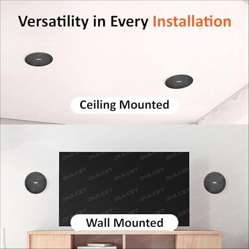 Image of Dulcet DC-CS6F-LN 6.5 inch 10W Full Range 8ohms Frameless Line Ceiling Speaker with dedicated 100V Constant Supply input & Line Matching Transformer specifically for PA Amplifier with 100V line output