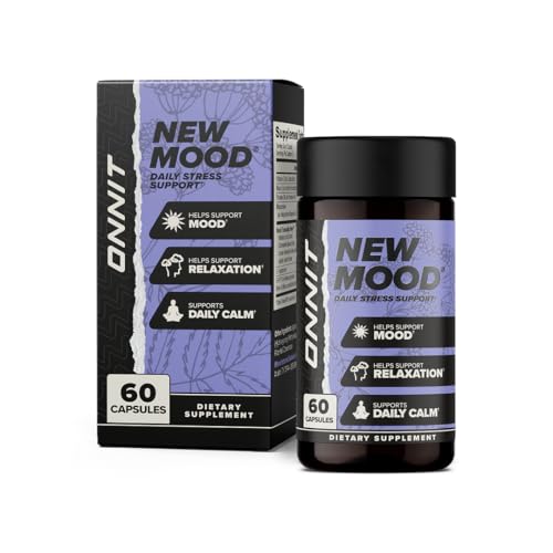 ONNIT New Mood Stress & Sleep Support Supplement with 5-HTP 60 Count