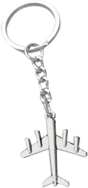 DSD Airplane Plane Keychain, Flight Attendant's Keyring, Purse Charm Gift for Him Travel, Steward for Men Man Her Women