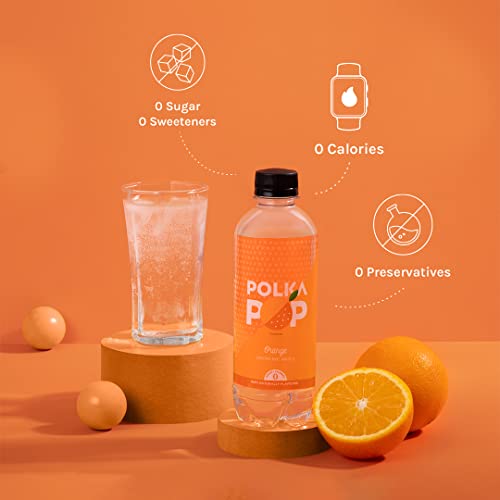 Image of POLKA POP Orange Naturally Flavoured Sparkling Water (Single Bottle, 300ml)
