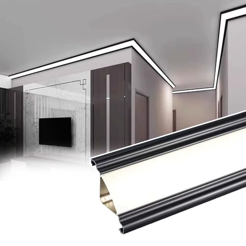 Moldura en techos y paredes de cornisa con perfil de aluminio