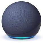 Echo Bundle: Echo Dot (5th Gen, 2022 release) | Deep Sea Blue and Limited Edition Marvel Iron Man Stand - Image 2