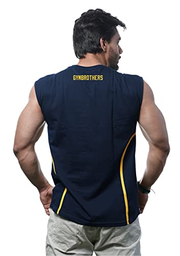 Image of GYMBROTHERS Men's Gym Vest Tanktop for Workout, Bodybuilding, Fitness & Training Better Than Yesterday
