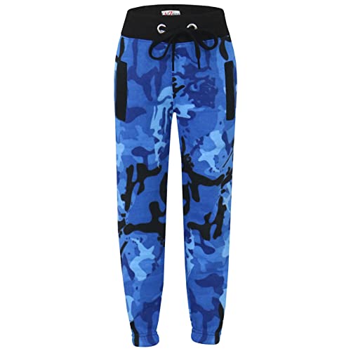 Survêtement bleu avec imprimé camouflage moderne pour les petits