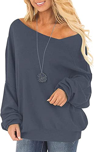 Sweatshirt manches longues femme col asymétrique idéal pour vos soirées chill et sorties