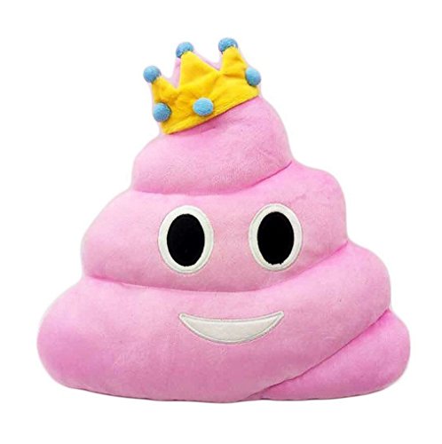 cosoro Cute Funny Pink Emoji caca forma de muñeca cojín peluche almohada