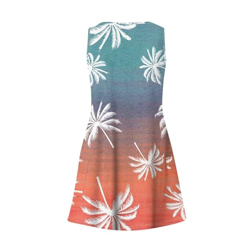 Image of Summer Dresses for Women 2026 Casual V Neck Sleeveless Sundresses Boho Beach Tank Dresses with Pockets