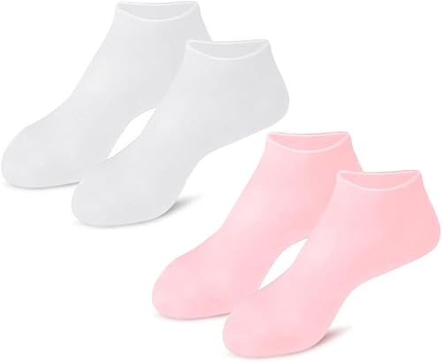 FRCOLOR 2 pares de calcetines hidratantes exfoliantes para mujer, calcetines para botines, calcetines de niña, cubiertas de protección de pies,