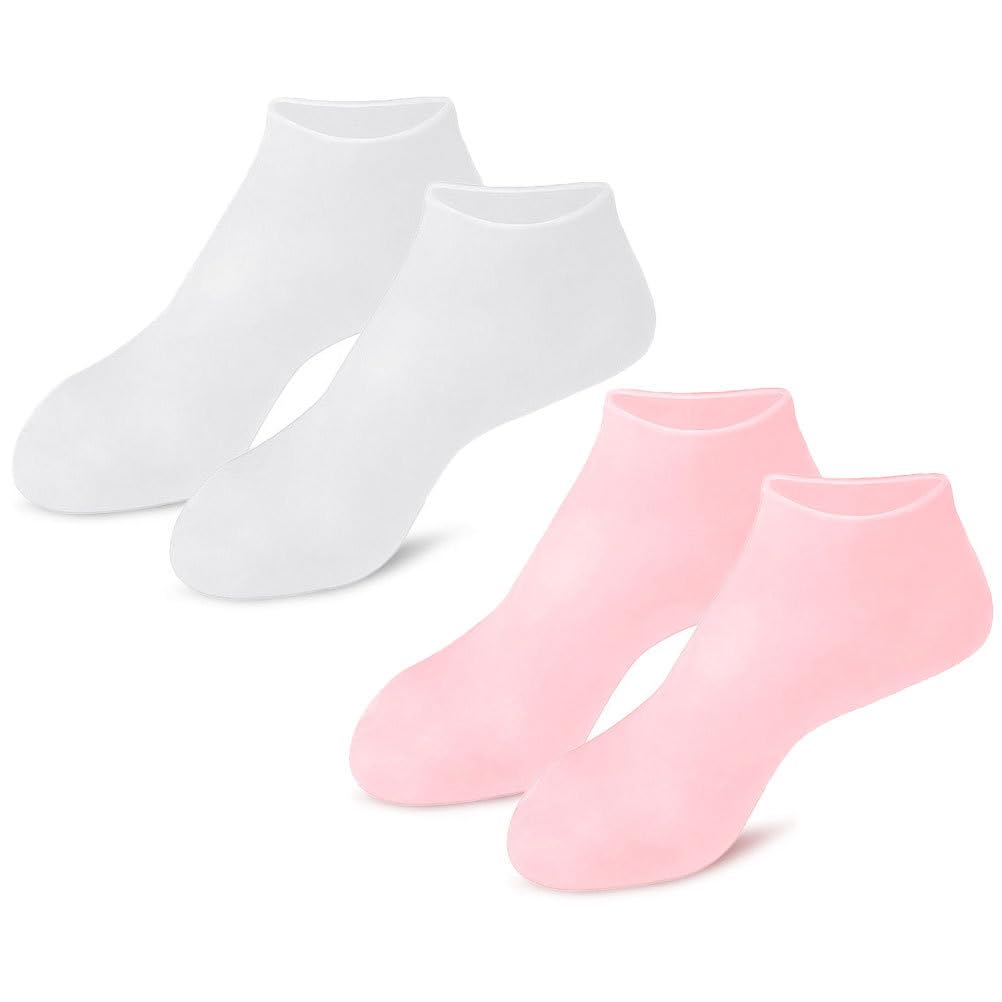 FRCOLOR 2 Pairs Exfoliating Moisturizing Socks Calcetines para Mujer Socks for Booties Girl Socks Foot Protection Covers Sebs Foot Care Socks Elastic Boat Socks Foot Caring Masks Spa Socks