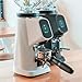 Fiorenzato All Ground Burr Grinder/Coffee Grinder for Home/Burr Coffee Ginder/Electric Coffee Ginder/Coffee Bean Grinder - 64mm flat burrs with Container - Made in Italy (BLACK)