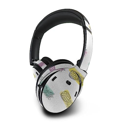 Image of MightySkins Glossy Glitter Skin Compatible with Bose QuietComfort 45 Headphones Funky Pineapples | Protective, Durable High-Gloss Glitter Finish | Easy to Apply