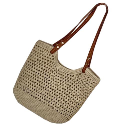 Sac à main en corde de coton avec grands compartiments contre le désordre