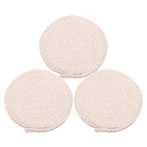 3 rollos de mecha de algodón para lámparas de aceite