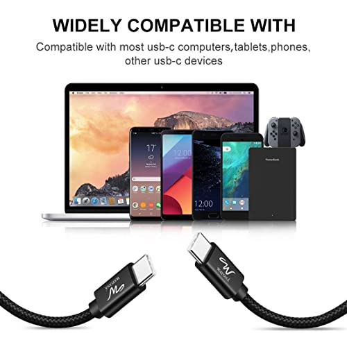 Image of Wayona USB C to USB C 65W 6FT /2M Long Fast Charging Cable Compatible with iPhone 17,17Air, Pro, Pro Max,iPhone 16,15 Series,Samsung Galaxy S25 Ultra,S24,Fold,Flip,Laptops & Macbook (2M, Black)