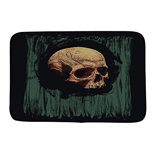 Tapis de douche absorbant à mémoire de forme texture crâne grunge