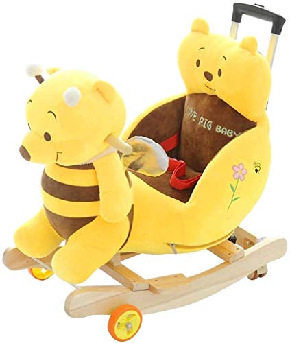 ZHANGYUEFEIFZ Schaukelpferd Plüsch Schaukeltier Pferd Rocking Horse Baby Trojaner Spielzeug Geschenk Kinderstuhl…