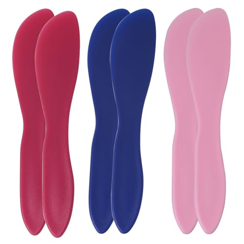 DGBRSM 6 x rosa blaue Kunststoff-Butterstreuer, Buttermesser, Streumesser, Mehrzweck-Streuer, Butter-Küchenwerkzeuge für Weichkäse, Butter, Bagels, Zuckerguss, Zuckerguss