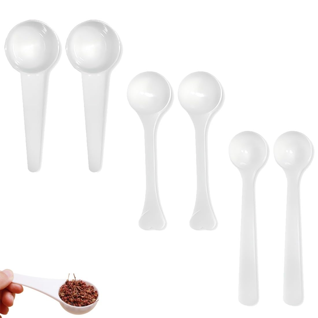 Lot De 6 Cuillere Doseuse Gramme Ensemble D'outils de Mesure pour Café Lessive Poudre Doseur Protéines Maison Cuisine