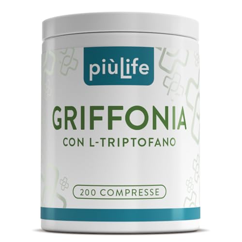 Griffonia Triptofano Alto Dosaggio PiùLife, 200...