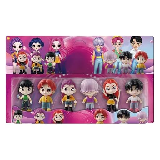 Figuras K-Pop De-Mon H-unters, 6 Pezzi Muñecas K-Pop De-Mon Hun-ters Modelo de Personaje de Dibujos Animados, Estatua de Mercancía de Anime para Regalo Original a Niños y Fans (D) | Ya disponible en tu tienda friki favorita! En mundofriki.es!