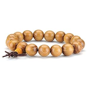 Natural Wood Bead Bracelet Tibetan Buddhist Meditation Mala Prayer Beads Men Woman Elastic Bracelets
