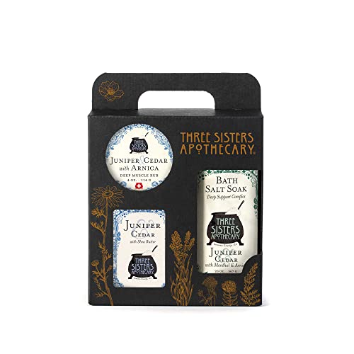 Image of Three Sisters Apothecary Bath & Body 3 Piece Gift Tote (Juniper & Cedar)