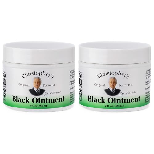 Christophers Original Formulas Black Drawing Ointment Natural Herbal Drawing Salve Ointment 2 oz - Pack of 2
