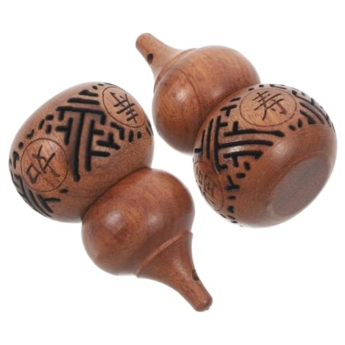 2pcs Escultura Tallada de Calabaza de Madera para Aromaterapia miniatura 1