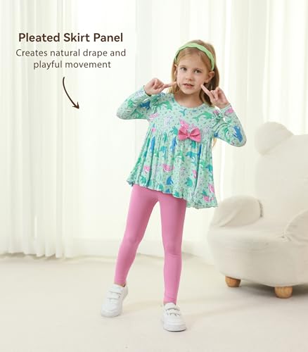 Image of Toddler Girls' Clothes-Viscose from Bamboo, Long Sleeve Ruffle Top with Pant Sets for Kids 2Pcs Fall Outfits 2T-6Y