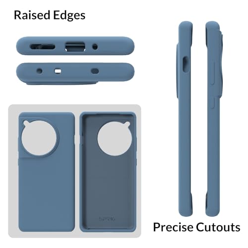 Image of SPRIG Compatible with Oneplus 12R Premium SilkTone Back Cover Drop Tested Shock Proof Mobile Case for Men, Women, Boys and Girls with Camera Protection (Denim Blue)