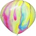 PartyMate 92608 Made in the USA 12-Inch Latex Balloons, 10-Count, Tye-Dye