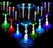 LED Light Up Flashing Wine Goblet Wine Glasses Plastic Flashing Cups 8 oz, Set of 6