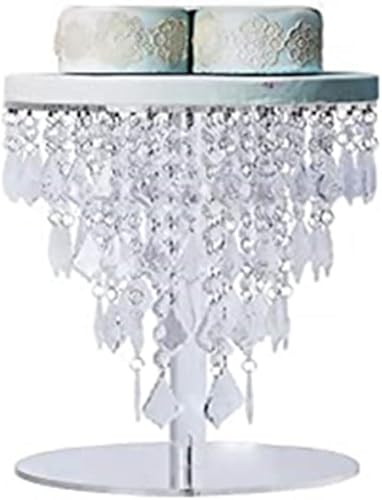 Miniatura 2 de Juego de soportes acrílicos de cristal para tartas para mesa, centro de mesa de boda, torre (11.8 pulgadas, acrílico)