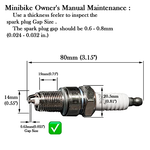 JMCHstore Racing Spark Plug For Coleman CT200U BT200X, Predator 212cc