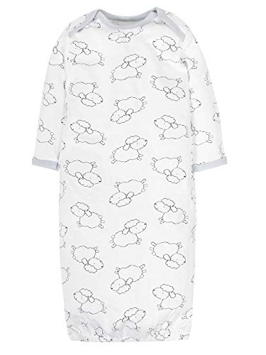 Image of Gerber Baby Girls 4-Pack Sleeper Gown - Soft Cotton Newborn Nightgowns, Elastic Hem Sleepwear Set for Infant Girls