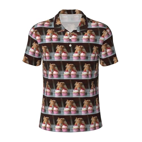 Polo homme imprimé cochons d'Inde pour exprimer votre bonne humeur