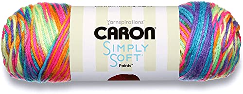 Image of Caron Simply Soft Rainbow Bright Paints Yarn - 3 Pack of 141g /5oz - Acrylic - 4 Medium (Worsted) - 235 Yards - Knitting /Crochet