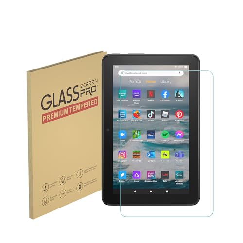 HYGMOCC Diseño para Amazon Kindle Fire 7 Tablet 7 de 7 pulgadas, (versión 2022-12ª generación) Protector de pantalla de vidrio templado, anti arañazos, libre de burbujas, alta definición (1 pieza)
