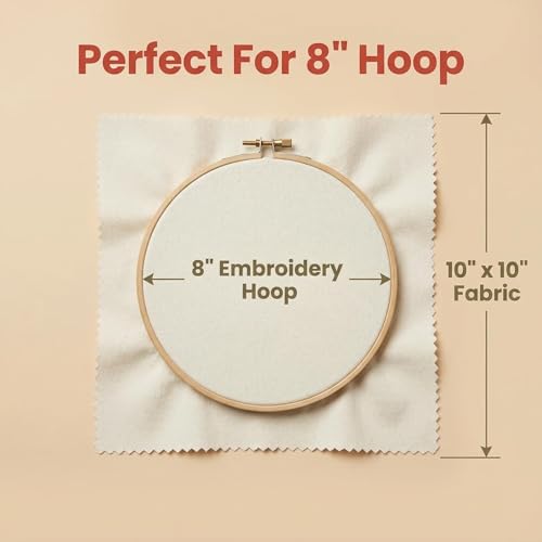 iNee Embroidery Fabric Squares Cotton, 10 Squares of 10 x 10-inch, Cream by iNee - Used condition - Image 5
