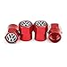 GO-UPP 4PCS VW Logo Metal Car Wheel Tires Valve Stem Caps for All VW Model Volkswagen VW CC Tiguan Jetta Golf MAGOTAN Polo Santana Beetle Phaeton Decorative Accessories