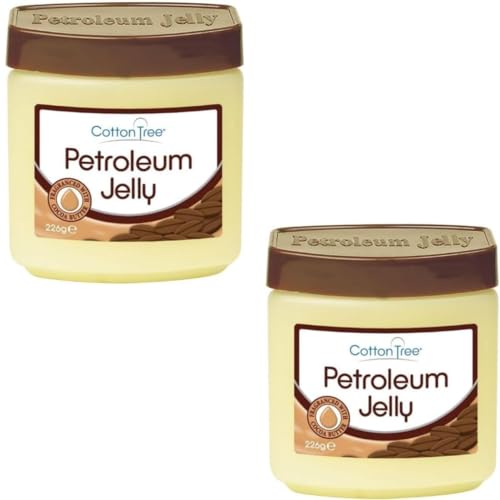 Sotl® X2 Cotton Tree Body Care Jumbo Petroleum Jelly con manteca de cacao, protección hidratante profunda de la piel, multiusos para aliviar la piel seca, talones agrietados y cuidado de labios, 226 g