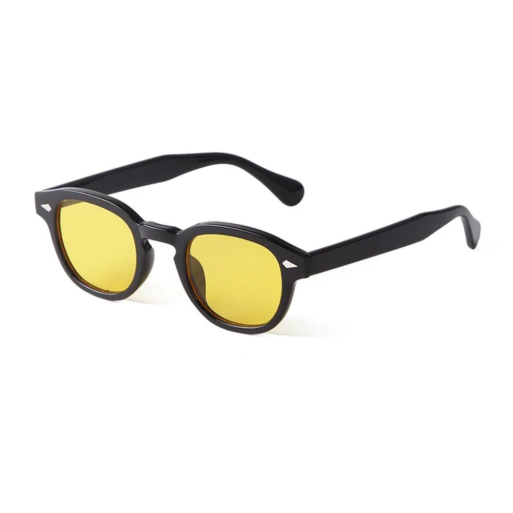 Occhiali da sole rotondi vintage alla moda per uomo e donna, con rivetti retrò, protezione UV400.