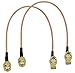 HCFeng RG316 SMA Extension Cable SMA Male to SMA Male Right Angle Connector Cable Adapter Jumper for Antenna Router Wi-Fi Cable Network Analyzer etc.[2Pack-9.5inch/24cm]