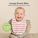 8-Pack Organic Baby Bibs for Boys, Girls - Soft Cotton Drooling and Teething Bibs for Baby Girl & Boy, Extra Absorbent, Easy To Clean & Put On for Toddler, Newborn, Infant 0-24 Months (Sweet Charm)
