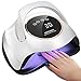 Freesiom Lampe UV Sèche Ongles,180w UV LED Séchoir à Ongles Professionnel Automatique Portable pour Vernis Semi Permanent Gel,Séchage Rapide 4 Minuteries 60 LED Base Amovible Grand LCD Ecran