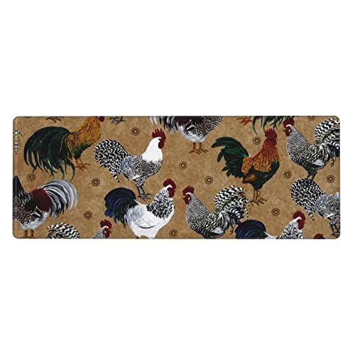 Tapis de souris de jeu coq grand format antidérapant pour bureau