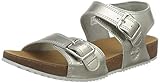 Sintético Timberland Castle Island 2 Strap (Junior), Sandalias Unisex niños, Gris Silver Metallic, 36 EU