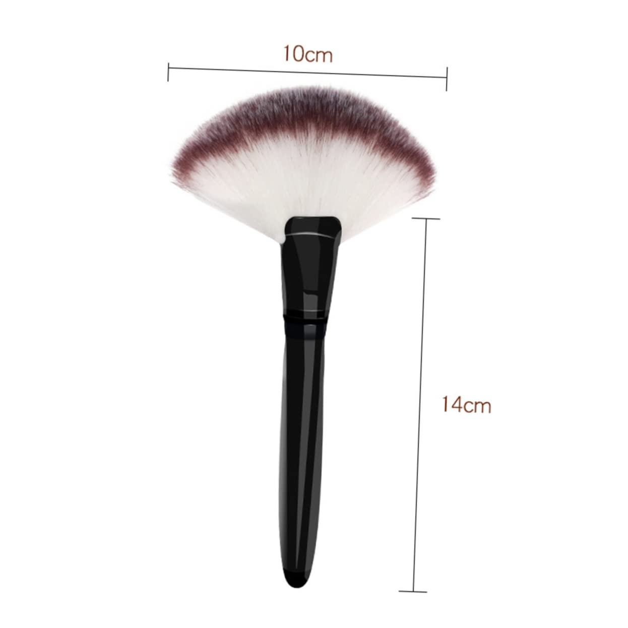 FRCOLOR Fluffy Fan Brushes for Facials Large Makeup Brush for Liquid Base and Concealer for Busy Women Random