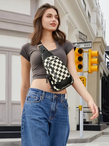 Image of CLUCI Crossbody Bags for Women Men,Leather Sling Bag Cross Body Backpack for Woman Gifts for Women Birthday Unique